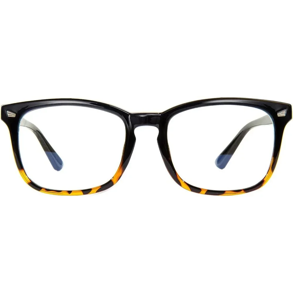 Men Women Black Leopard Blue Light Blocking Glasses